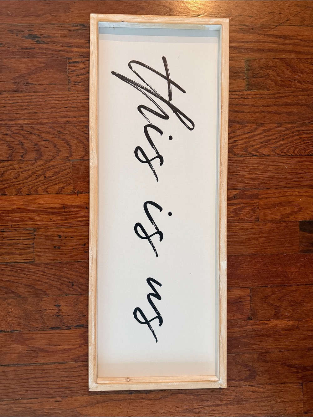 Hearth & Hand Black Script 'This Is Us' Wall Sign on White